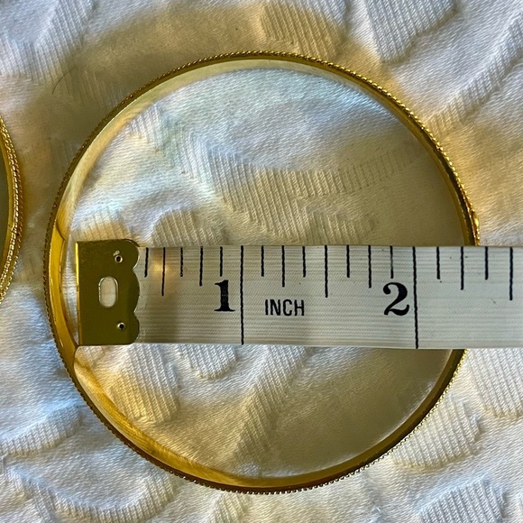 Bangles 22K Gold Plated Numerical Design Set of 2 Bangles Brand New - Picture 4 of 12